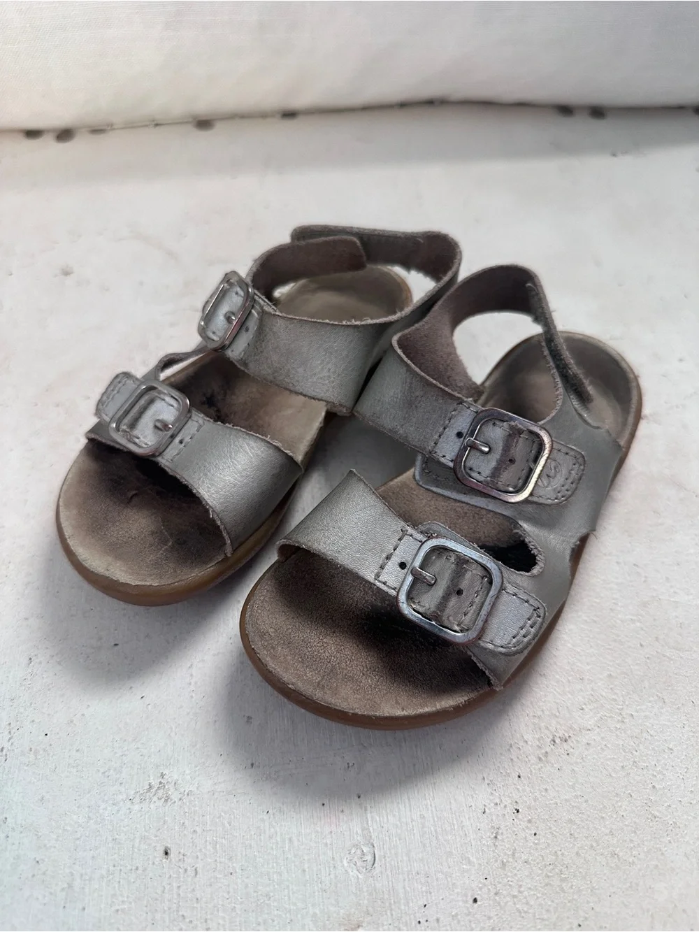 Merrell Kids Silver Double-Buckle Comfort Sandals